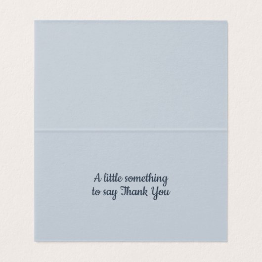 Moderne Dusty Blue Mini Bedankt Kaarten Pack van 2 (Binnenkant ongevouwen)
