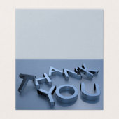 Moderne Dusty Blue Mini Bedankt Kaarten Pack van 2 (Buitenkant ongevouwen)