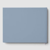 Moderne Dusty Blue Minimalist Script Wedding Guest Gastenboek (Achterkant)