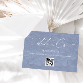 Moderne Dusty Blue Wedding Details Informatiekaartje