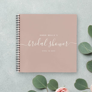 Moderne Dusty Blush Chic Script Vrijgezellenfeest  Notitieboek