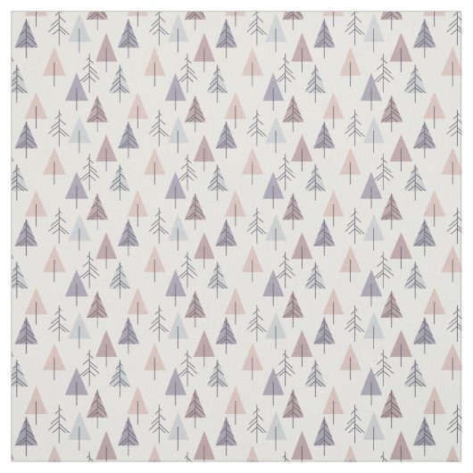 Moderne Dusty Roos kerstbomen Stof (Swatch)