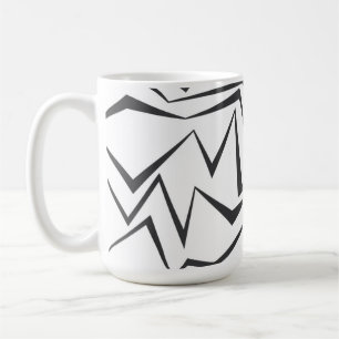 Moderne, dynamische, eenvoudige, gedurfde abstract koffiemok