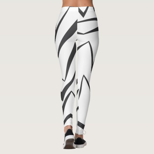 Moderne, dynamische, eenvoudige, gedurfde abstract leggings (Achterkant)