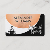 Moderne dynamische QRcode Personal Trainer Fitness Visitekaartje (Voorkant)