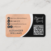 Moderne dynamische QRcode Personal Trainer Fitness Visitekaartje (Achterkant)