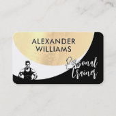 Moderne dynamische QRcode Personal Trainer Fitness Visitekaartje (Voorkant)