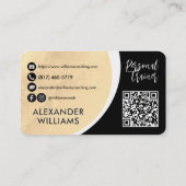 Moderne dynamische QRcode Personal Trainer Fitness Visitekaartje (Achterkant)