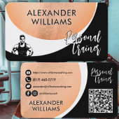 Moderne dynamische QRcode Personal Trainer Fitness Visitekaartje