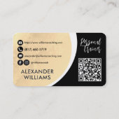 Moderne Dynamische QRcode Persoonlijke Trainer Fit Visitekaartje (Achterkant)