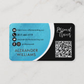 Moderne Dynamische QRcode Persoonlijke Trainer Fit Visitekaartje (Achterkant)