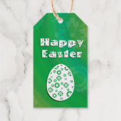 Moderne e Easter Retro Paper Art Cadeaulabels (Achterkant)
