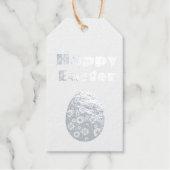 Moderne e Easter Retro Paper Art Cadeaulabels (Voorkant)