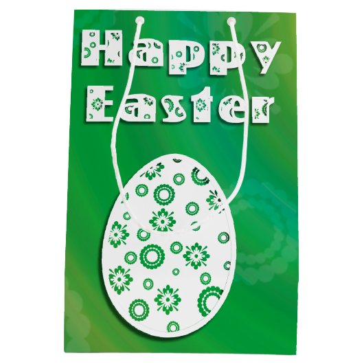 Moderne e Easter Retro Paper Art Medium Cadeauzakje (Achterkant)