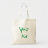 Moderne e Elegant Trendy Zee Green Script Text Bud Tote Bag (Voorkant)