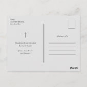 Moderne e legance boys of Girls Baptisme Dank je Briefkaart (Achterkant)