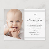Moderne e legance boys of Girls Baptisme Dank je Briefkaart (Voorkant)