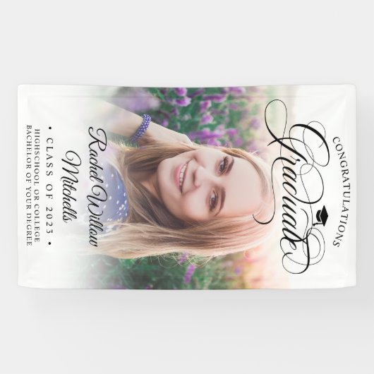 Moderne e legant Afstuderen voor bestreken script Spandoek (Horizontaal)