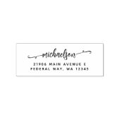 Moderne e legant Calligraphy Script Achternaam Rubberstempel (Afrduk)