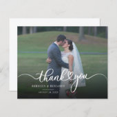 Moderne e-legant foto bruiloft Hartelijk dank (Voorkant / Achterkant)