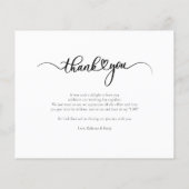 Moderne e-legant foto bruiloft Hartelijk dank (Achterkant)