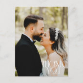 Moderne e-legant foto bruiloft Hartelijk dank Briefkaart (Voorkant)