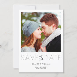 Moderne e-legant foto slaat de datumkaart op save the date
