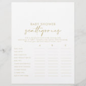 Moderne e-legant Gold Baby shower (Voorkant)