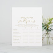 Moderne e-legant Gold Baby shower (Staand voorkant)