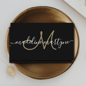 Moderne e-legant handtekening QR-code zwart Visitekaartje