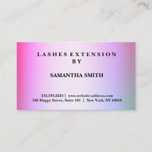 Moderne e legant Lashes Extension Professional Visitekaartje