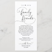 Moderne e-legant, plaatsinstelling Hartelijk dank Programmakaart (Voorkant)