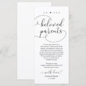 Moderne e-legant, plaatsinstelling Hartelijk dank Programmakaart (Voorkant / Achterkant)