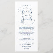 Moderne e-legant, plaatsinstelling Hartelijk dank Programmakaart (Voorkant)