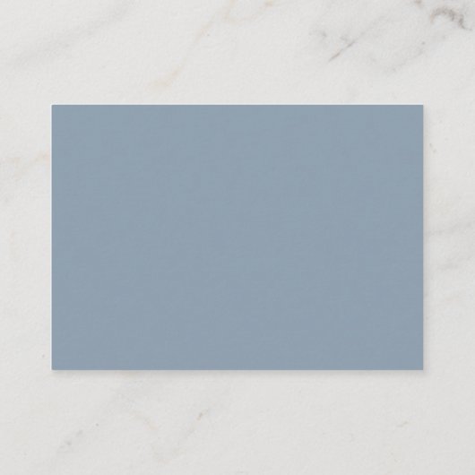 Moderne e-legant Script Dusty Blue White RSVP-kaar Informatiekaartje (Achterkant)
