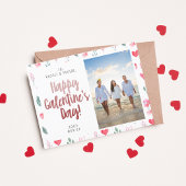 Moderne e-legant script Happy Galentine's Day Phot Briefkaart