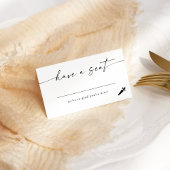 Moderne e legant Script Place Card Veggie Option Plaatskaartje