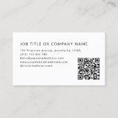 Moderne e legant Signature Script Moderne QR Code Visitekaartje (Achterkant)