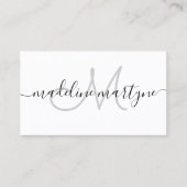 Moderne e legant Signature Script Moderne QR Code Visitekaartje (Voorkant)