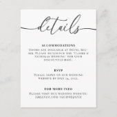 Moderne e legant Weddenschap-kaart voor details Informatiekaartje (Voorkant)