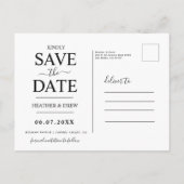 Moderne e-legante feestdag sparen de datum briefkaart (Achterkant)