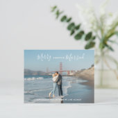 Moderne e-legante feestdag sparen de datum briefkaart (Staand voorkant)