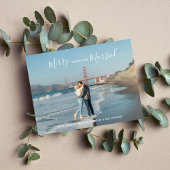 Moderne e-legante feestdag sparen de datum briefkaart