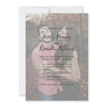 Moderne e-legante scriptfoto in één bruiloft