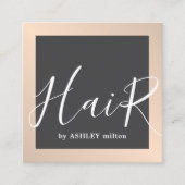 Moderne e-mailhandgeschreven haarlijst vierkante visitekaartje (Voorkant)