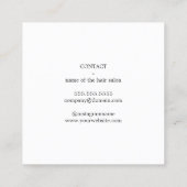 Moderne e-mailhandgeschreven haarlijst vierkante visitekaartje (Achterkant)