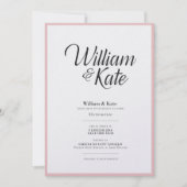 Moderne e Simple Wedding Invitation Kaart (Voorkant)