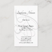 Moderne E&W monogram Typografie Nagelartiest Visitekaartje (Achterkant)