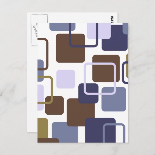 Moderne Eames rechthoeken 5 Briefkaart (Voorkant / Achterkant)