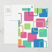 Moderne Eames rechthoeken 7 Briefkaart (Voorkant / Achterkant)